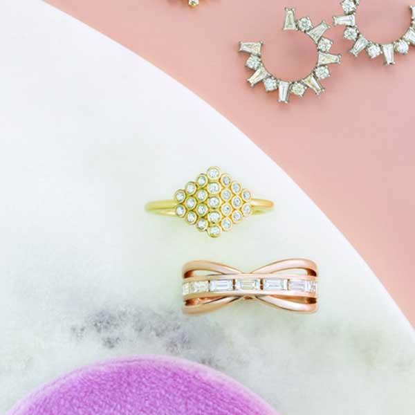 14K Gold 1/3 CTW Diamond Bezel-Set Cluster Ring
