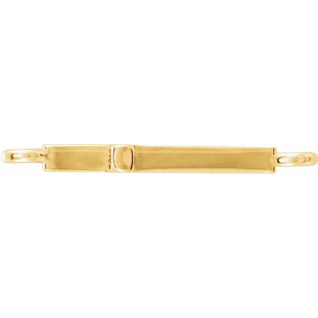 Off-Center Sideways Cross Necklace 16" in 14K Gold