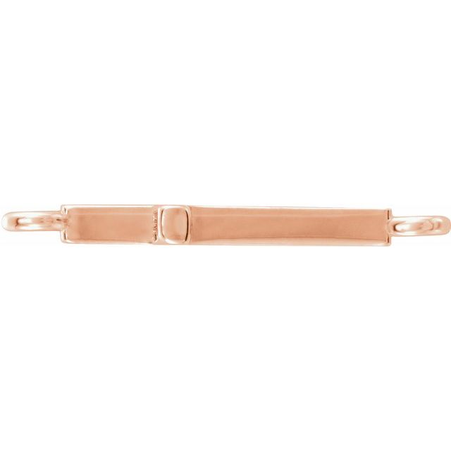 Off-Center Sideways Cross Necklace 16" in 14K Gold