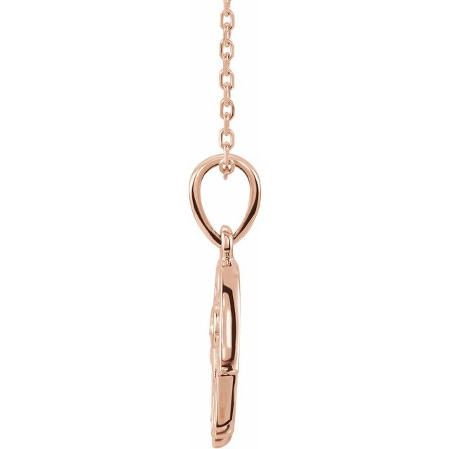 14K Gold & Sterling Silver .03 CTW Diamond Hamsa Necklace 16-18"