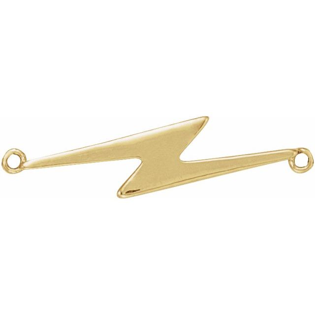 FLASH Lightning Bolt Necklace 18" in 14K Gold