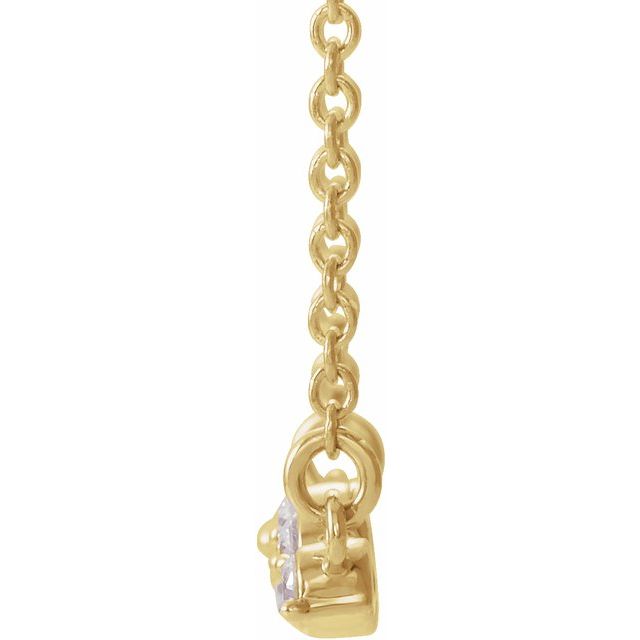 1/4 CTW Diamond Curved Bar Necklace 16"