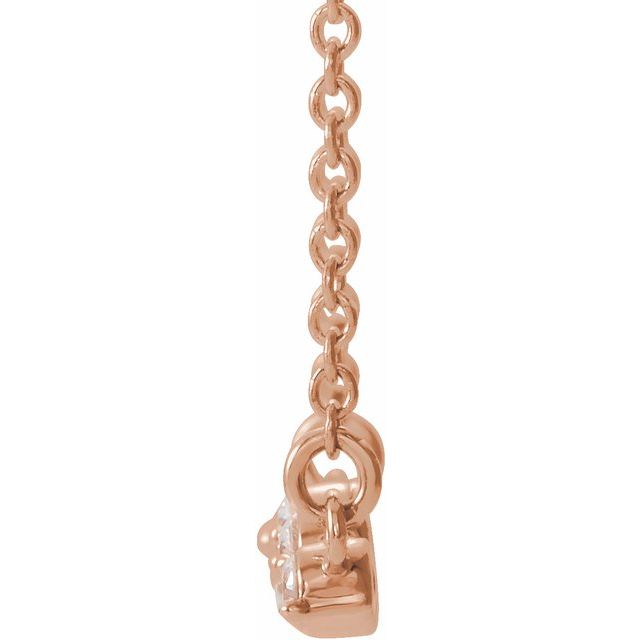 1/4 CTW Diamond Curved Bar Necklace 16"