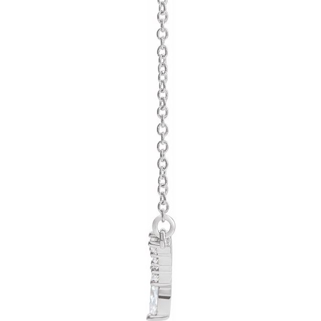 14K Rose 1/3 CTW Diamond 16" "V" Necklace