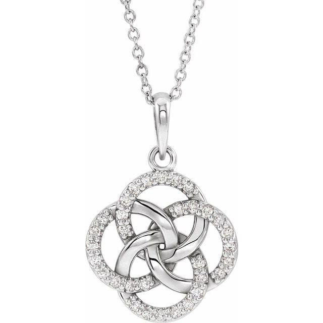 1/8 CTW Diamond Five-Fold Celtic Pendant