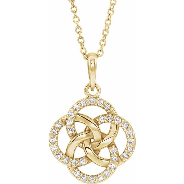 1/8 CTW Diamond Five-Fold Celtic Pendant