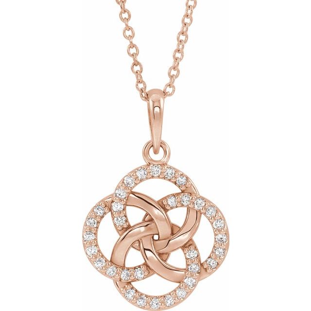 1/8 CTW Diamond Five-Fold Celtic Pendant