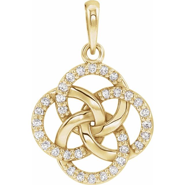 1/8 CTW Diamond Five-Fold Celtic Pendant
