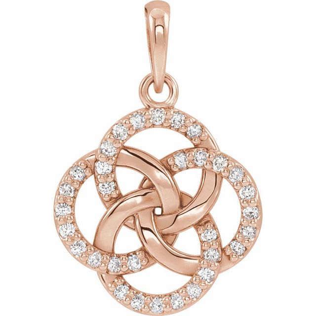 1/8 CTW Diamond Five-Fold Celtic Pendant