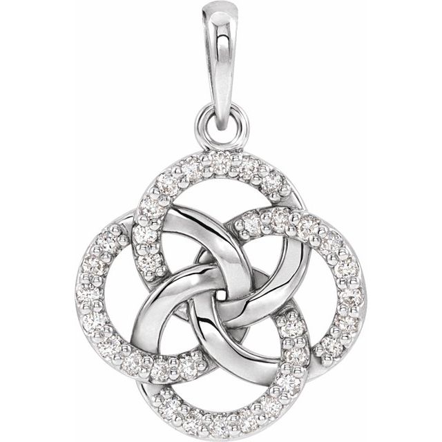 1/8 CTW Diamond Five-Fold Celtic Pendant