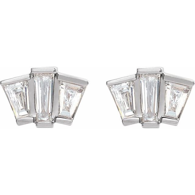 1/3 CTW Diamond Geometric Cluster Earrings