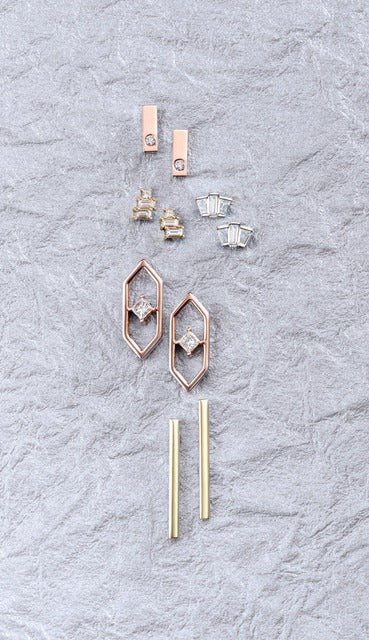 1/3 CTW Diamond Geometric Cluster Earrings