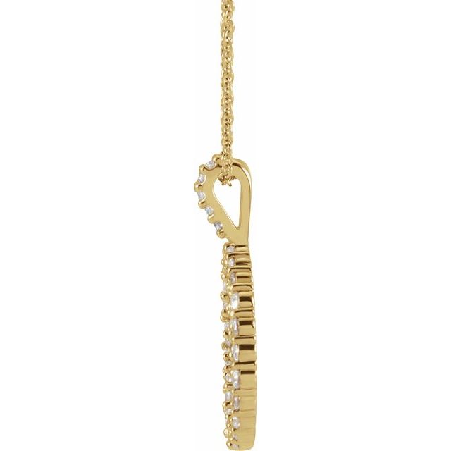 3/4 CTW Diamond Scattered Circle 16-18" Necklace
