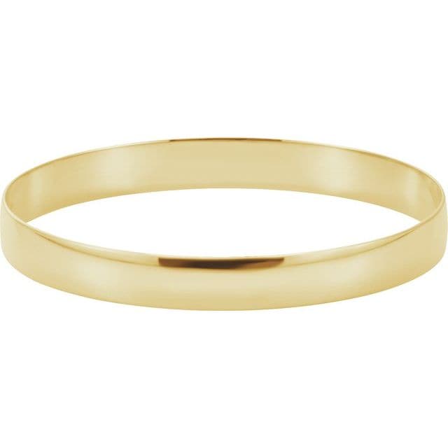 14K Solid Gold 2mm-8mm Half Round Bangle