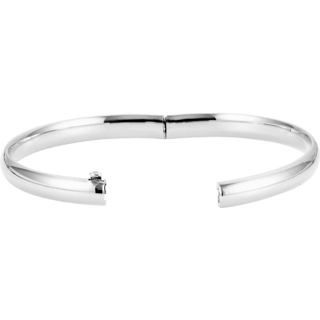 14K Yellow Gold 6.5 mm Hinged Bangle Bracelet