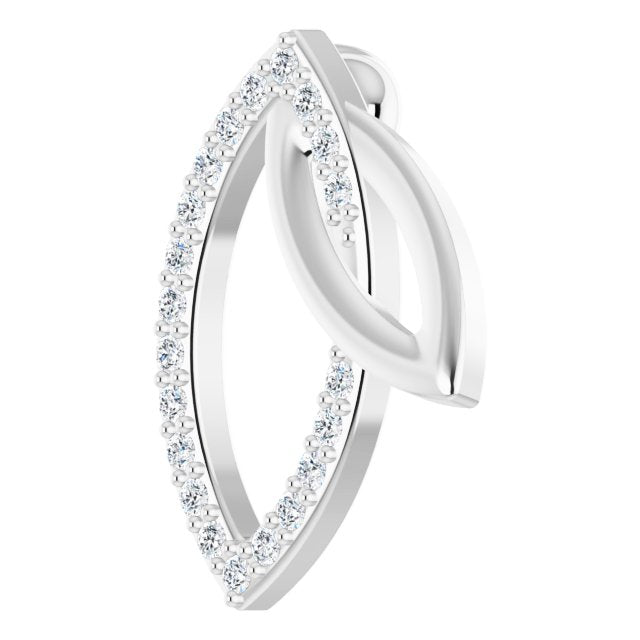 .05 CTW Diamond Double Leaf 18" Necklace