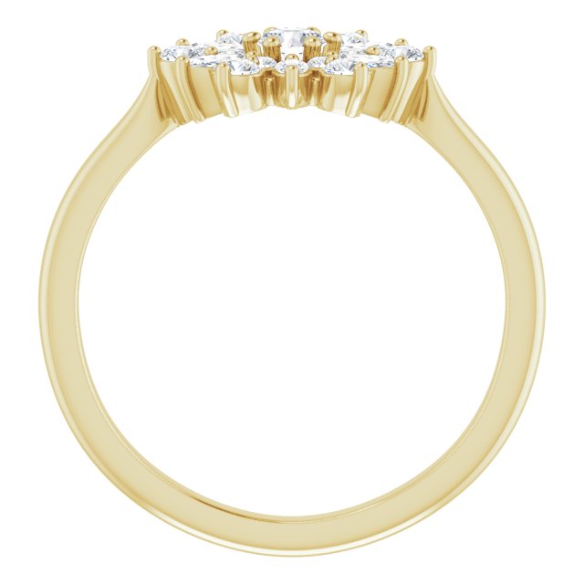 14K Gold 1/2 CTW Diamond Vintage-Inspired Ring
