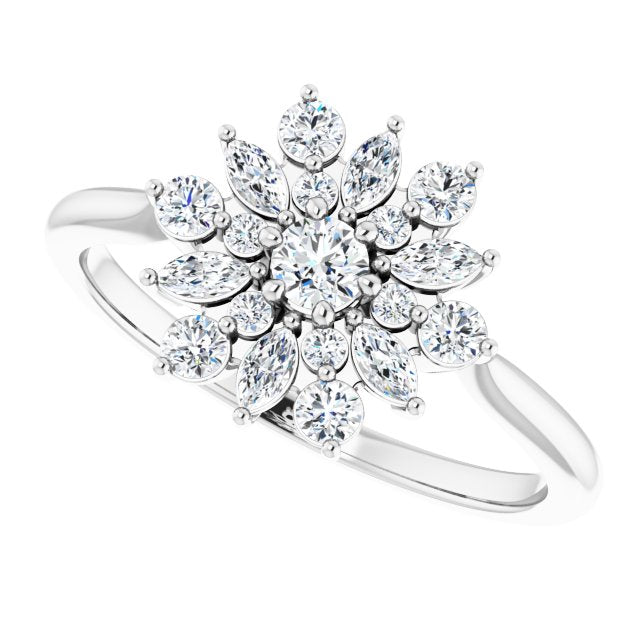 14K Gold 1/2 CTW Diamond Vintage-Inspired Ring