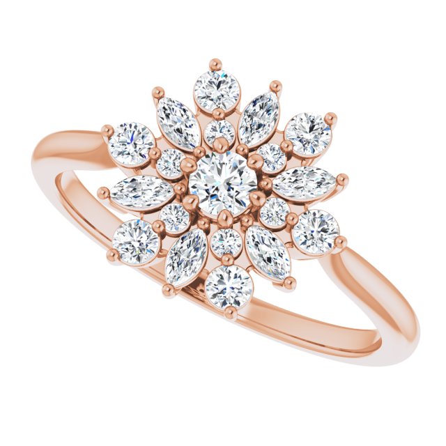 14K Gold 1/2 CTW Diamond Vintage-Inspired Ring