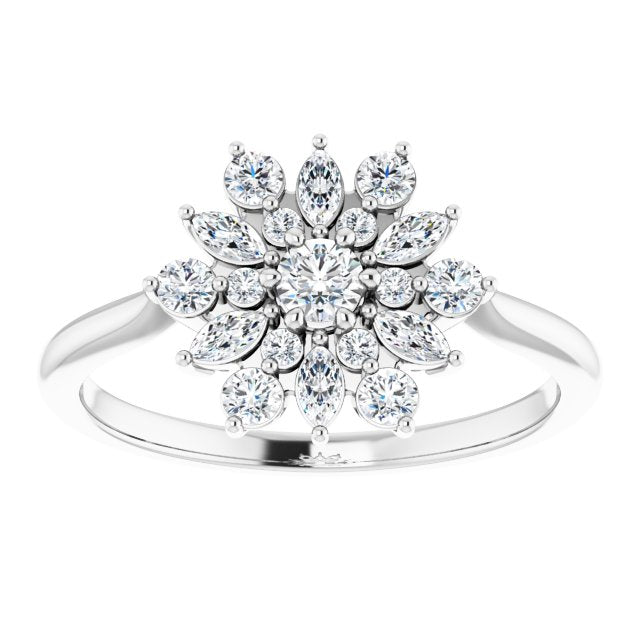 14K Gold 1/2 CTW Diamond Vintage-Inspired Ring