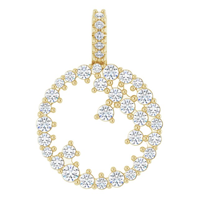 3/4 CTW Diamond Scattered Circle 16-18" Necklace