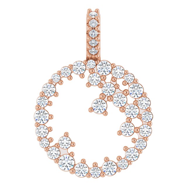 3/4 CTW Diamond Scattered Circle 16-18" Necklace
