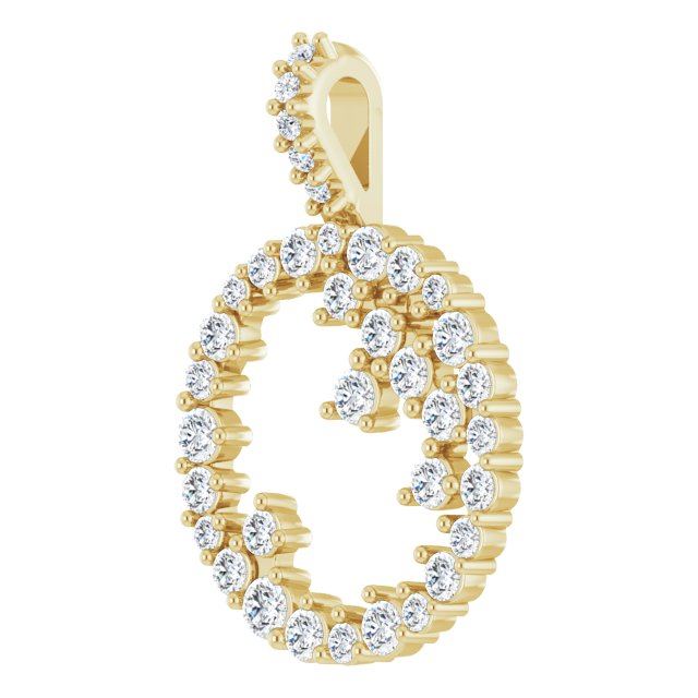3/4 CTW Diamond Scattered Circle 16-18" Necklace