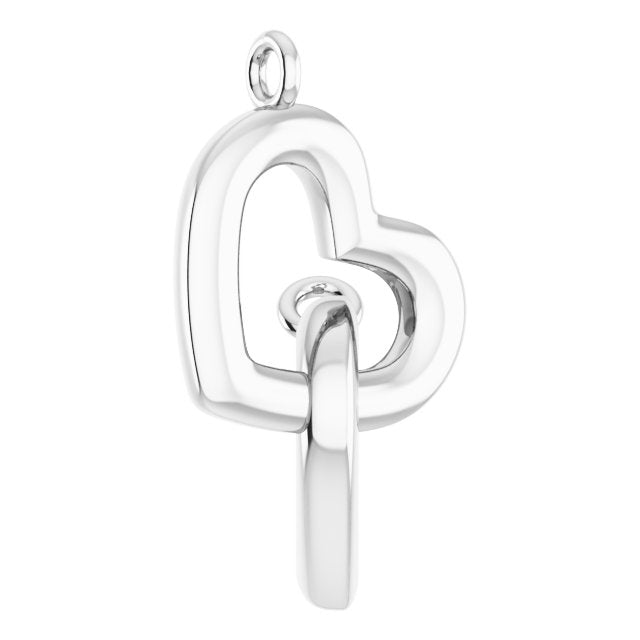 Interlocking Heart Necklace 18" in 14K Gold