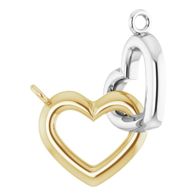 Interlocking Heart Necklace 18" in 14K Gold