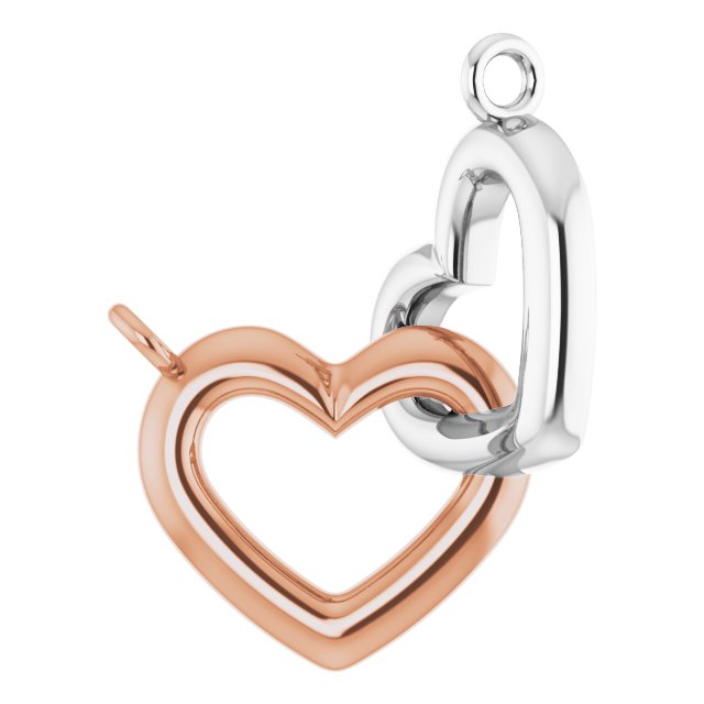 Interlocking Heart Necklace 18" in 14K Gold