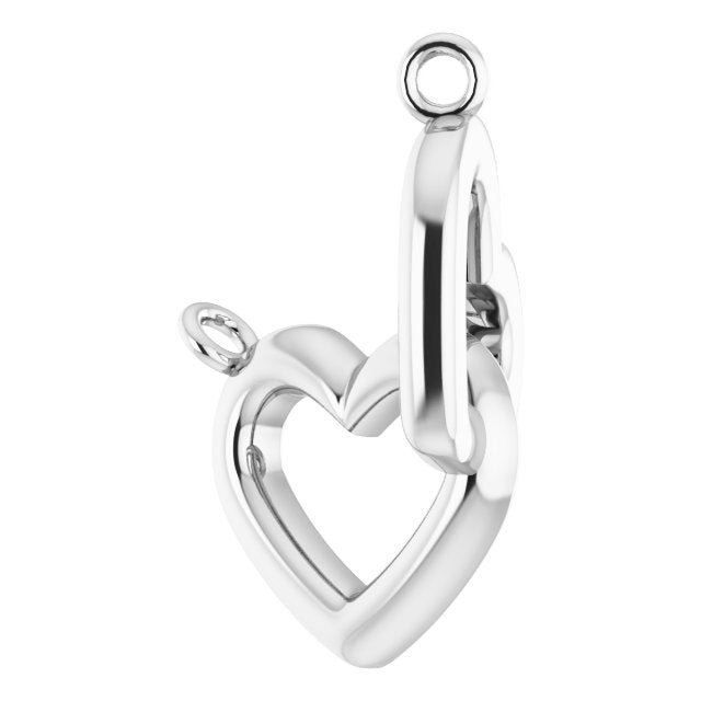 Interlocking Heart Necklace 18" in 14K Gold
