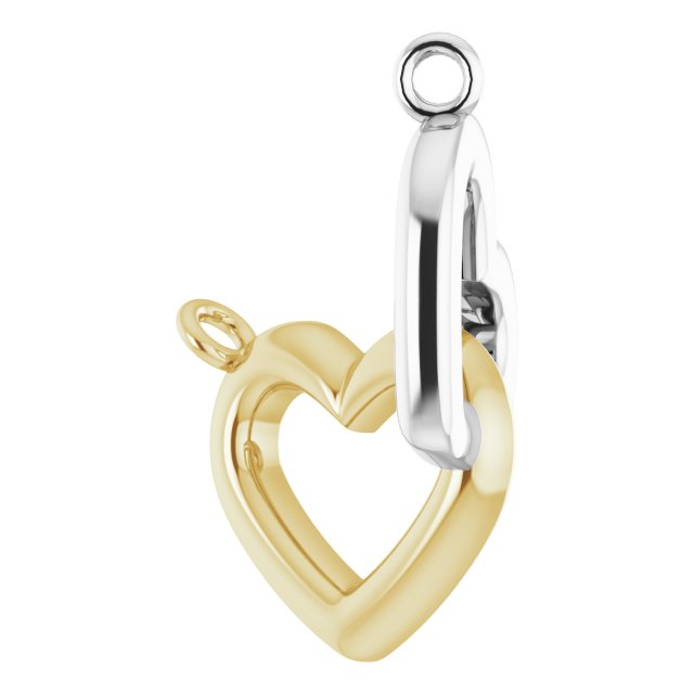 Interlocking Heart Necklace 18" in 14K Gold