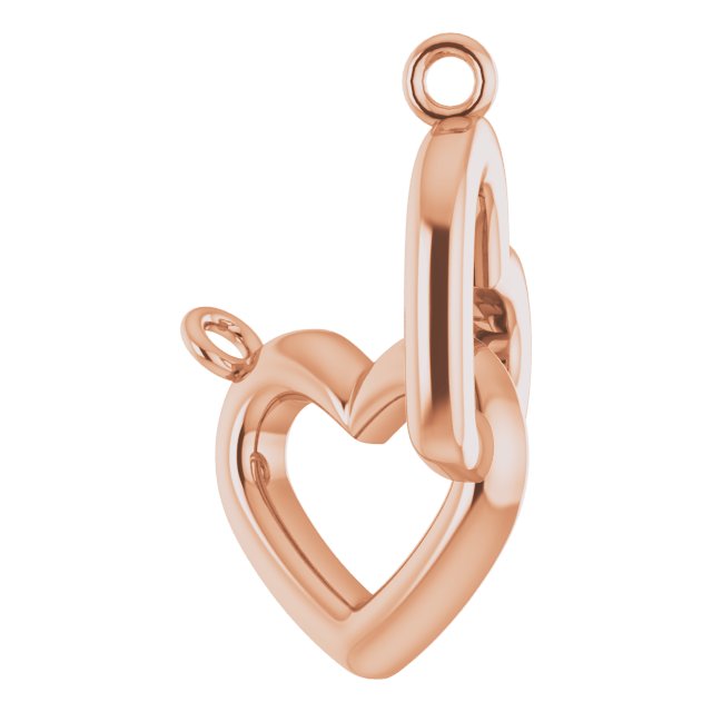 Interlocking Heart Necklace 18" in 14K Gold