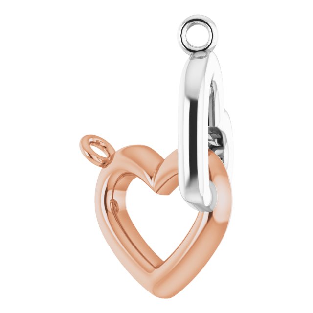 Interlocking Heart Necklace 18" in 14K Gold