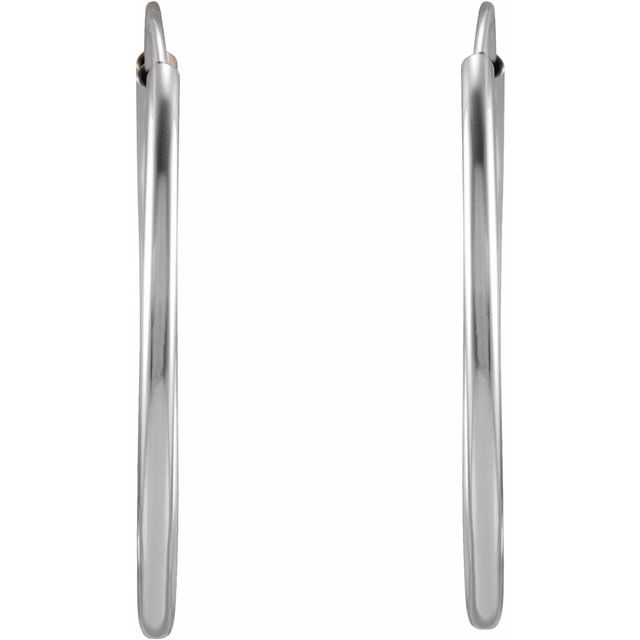 14K Solid Gold Flexible Endless Hoop Earrings