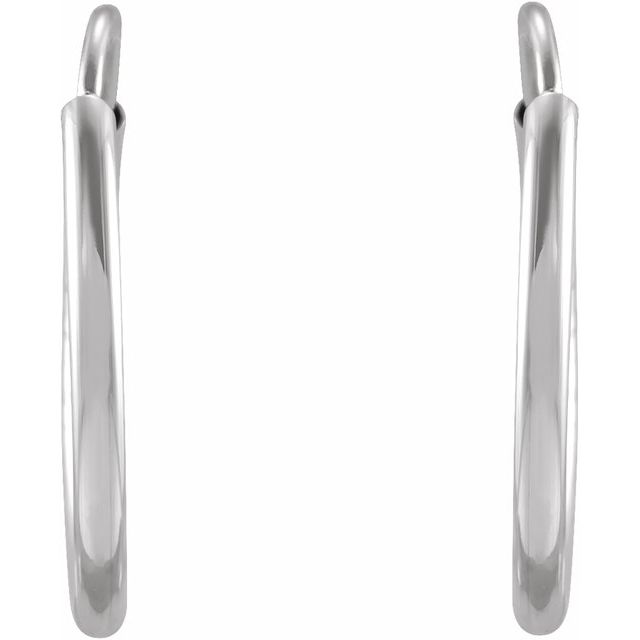 14K Solid Gold Flexible Endless Hoop Earrings