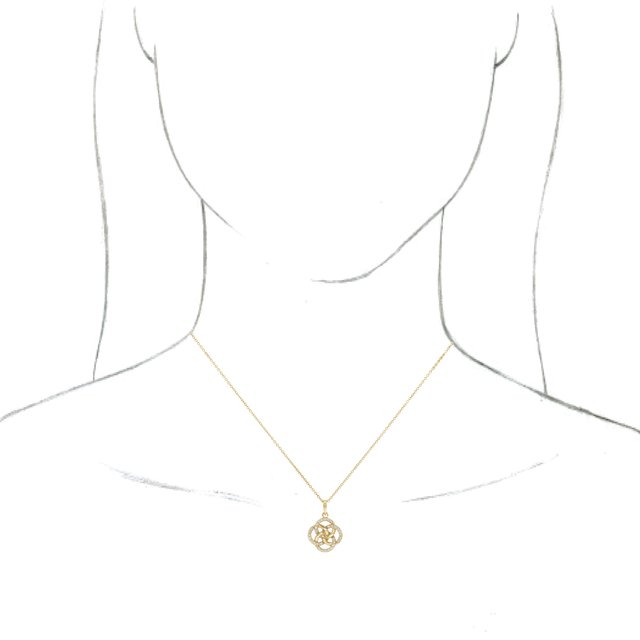 1/8 CTW Diamond Five-Fold Celtic Pendant