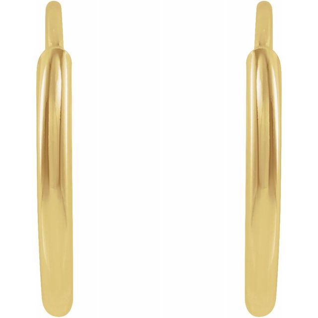 14K Solid Gold Flexible Endless Hoop Earrings