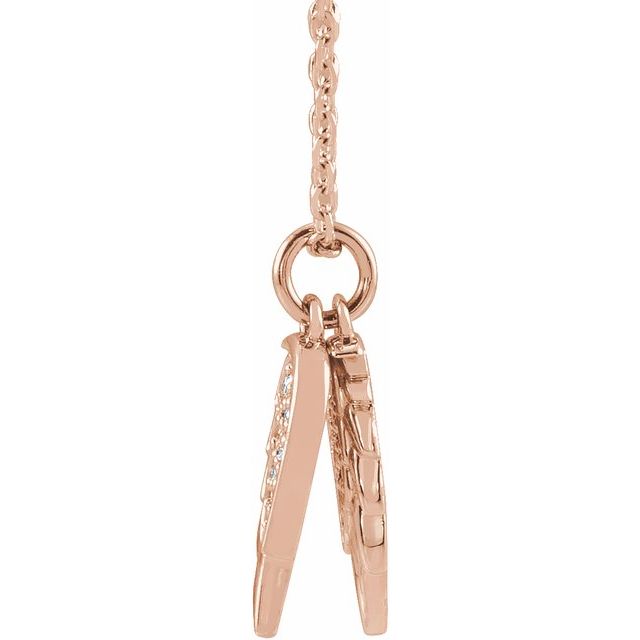 Diamond Accented Angel Wings Necklace