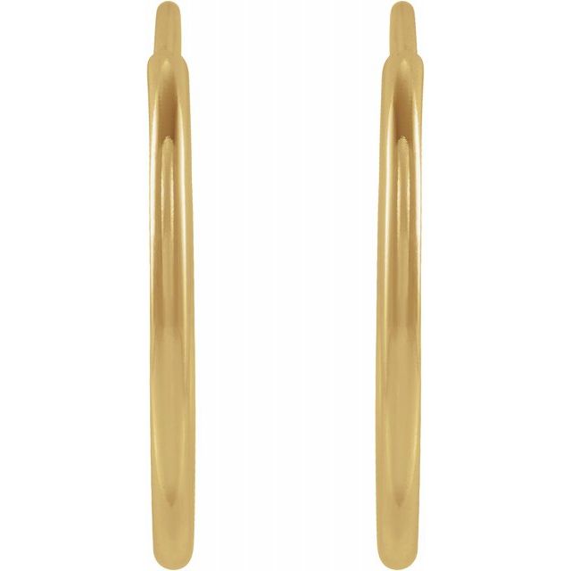 14K Solid Gold Flexible Endless Hoop Earrings