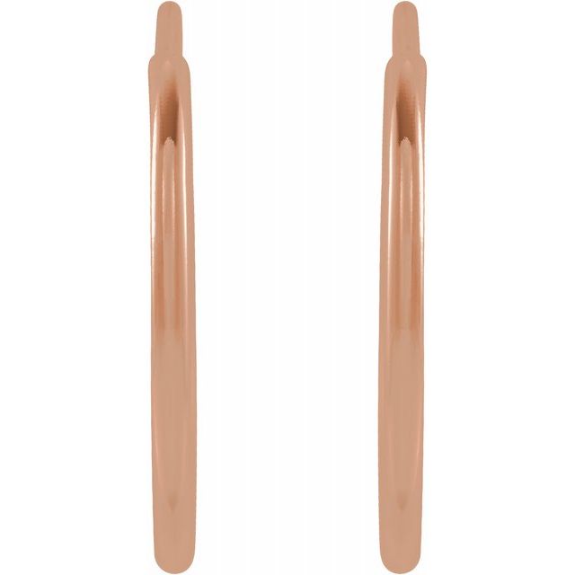 14K Solid Gold Flexible Endless Hoop Earrings