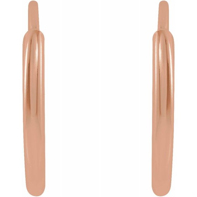 14K Solid Gold Flexible Endless Hoop Earrings