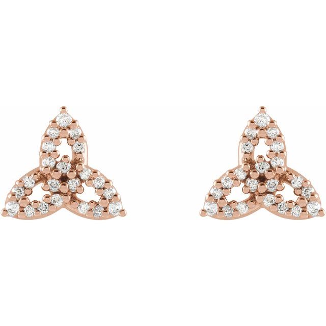 1/10 CTW Diamond Celtic Trinity Earrings in 14K Gold | elleCee Jewelry