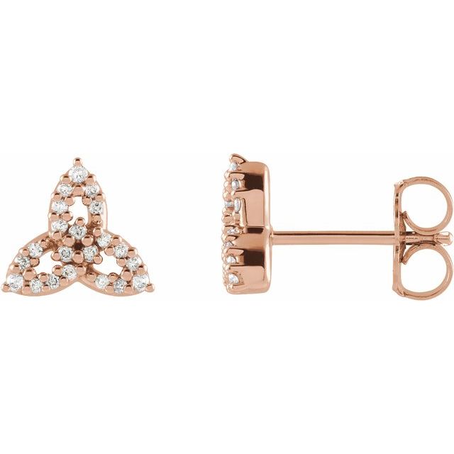 1/10 CTW Diamond Celtic Trinity Earrings in 14K Gold | elleCee Jewelry