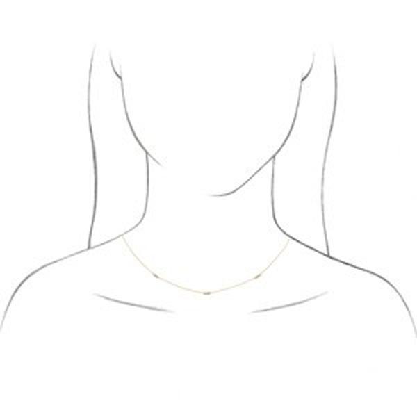 1/5 CTW Diamond 3-Station Necklace in 14K Gold 16"-18"