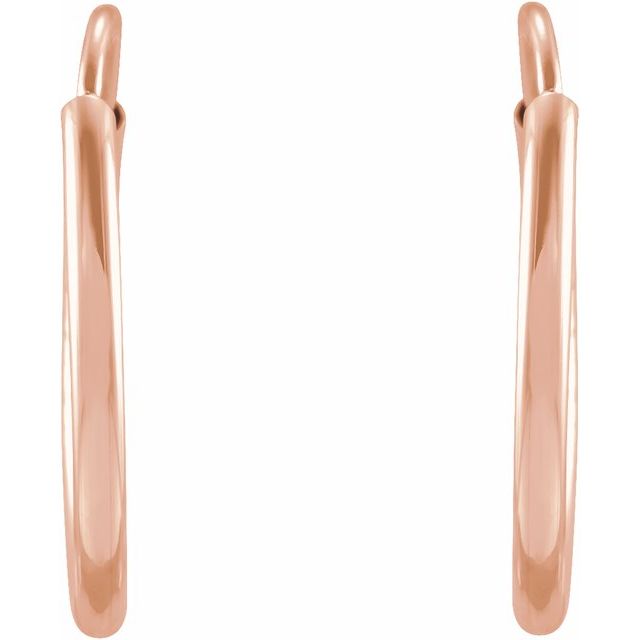 14K Solid Gold Flexible Endless Hoop Earrings