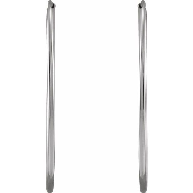 14K Solid Gold Flexible Endless Hoop Earrings
