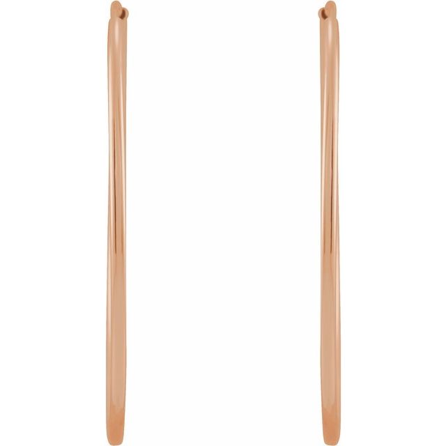 14K Solid Gold Flexible Endless Hoop Earrings