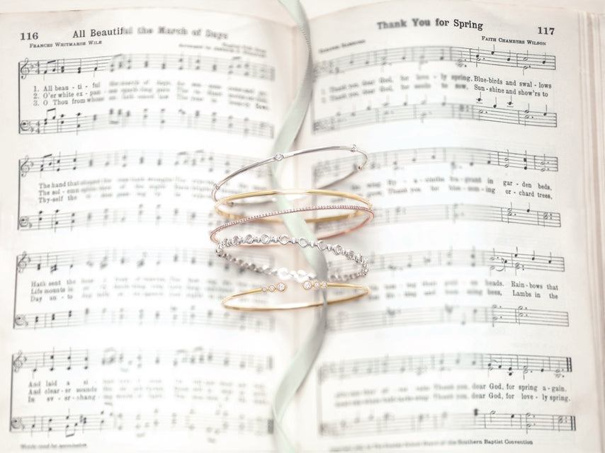 14K Solid Gold 2mm-8mm Half Round Bangle