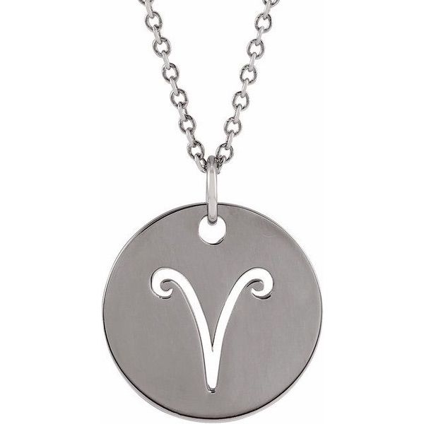 Zodiac Disc Necklace 16-18"